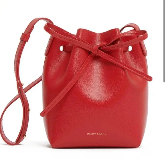 Mansur Gavriel Cherry Red Crossbody Bag - Picture 1 of 11